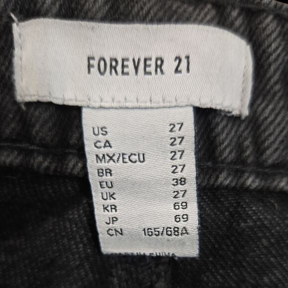 Forever 21 Women’s Embroidered Hem Black‎ Jeans – Size 27 (US 4) - Picture 4 of 6